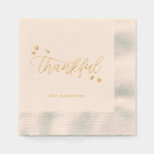 Remerciements Automne Thanksgiving Foil Stamped Na