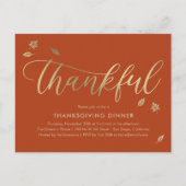 Remerciements Automne Thanksgiving Invitation Cart (Devant)