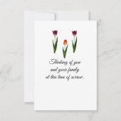 Remerciements Avec carte plate de sympathie (Dos)