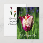 Remerciements Avec carte plate de sympathie (Devant / Derrière)