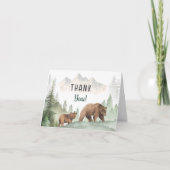 Remerciements Aventure Commence Cadeau de Naissance Ours Carte d (Devant)