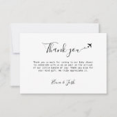 Remerciements Baby shower à thème Voyage Cute Flat Carte de reme (Devant)