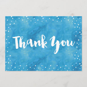 Remerciements Baby shower d'aquarelle bleu CARTE DE REMERCIEME