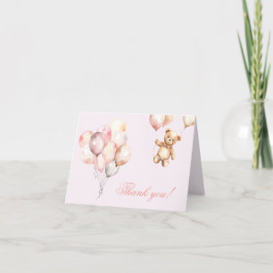 Remerciements Baby shower d'ours en peluche doux Carte de remerc