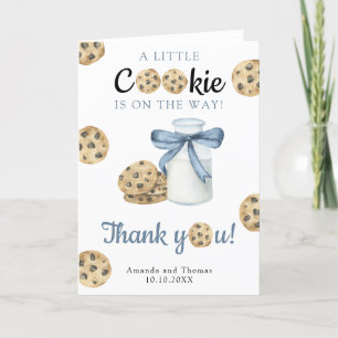 Remerciements Baby shower Lait et Cookies - Carte de remerciemen