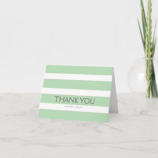 Remerciements Barre simplement la carte de note de Merci/menthe (Devant)