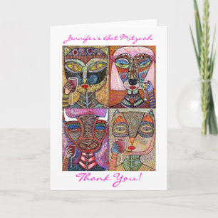 Remerciements Bat mitzvah - L'Chaim à la vie ! Carte de