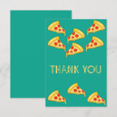 Remerciements Beaucoup De Tranches De Pizza - Carte de remerciem (Devant / Derrière)