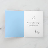 Remerciements Bébé bleu IVF Fertility Doctor Carte de remercieme (Intérieur)