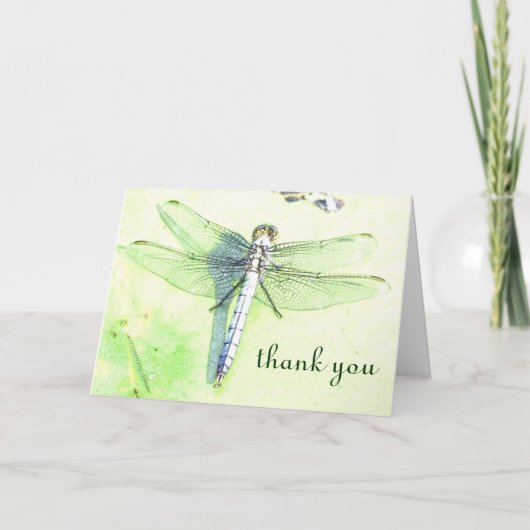 Remerciements Belle carte de "merci" Dragonfly (Devant)