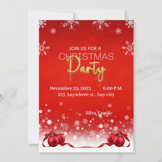 Remerciements Belle carte de Noël (Devant)