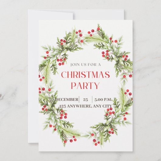 Remerciements Belle carte de Noël (Devant)