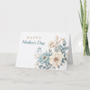 Remerciements Belle carte de voeux Fleurs de la Fête des Mères