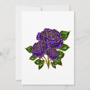 Remerciements Belle carte de vœux vierge à l'Améthyste Rose