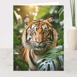 REMERCIEMENTS BENGAL TIGER ANNIVERSAIRE CARTE DE RECONNAISSANCE