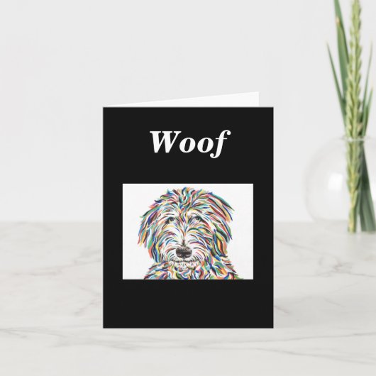 Remerciements Bernedoodle Chien - Carte de note blanche (Devant)