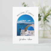 Remerciements Bienvenue en Grèce Carte de note Santorini (Debout devant)