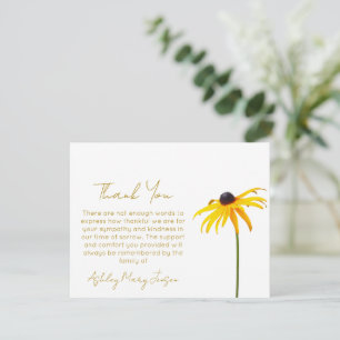 Remerciements Black Eyed Susan Carte de remerciement pour deui