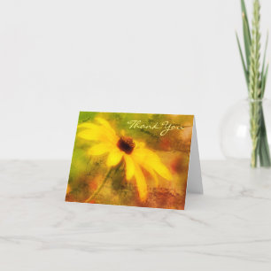 Remerciements Black Eyed Susan Daisy Flower Art Carte de remerci