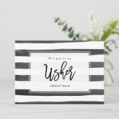 Remerciements blanc noir vous serez ma carte de proposition (Debout devant)