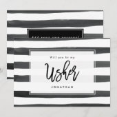 Remerciements blanc noir vous serez ma carte de proposition (Devant / Derrière)