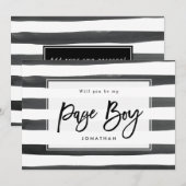 Remerciements blanc noir vous serez ma carte de proposition de (Devant / Derrière)