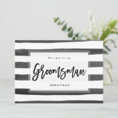 Remerciements blanc noir vous serez ma carte de proposition de (Debout devant)