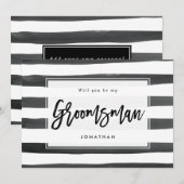 Remerciements blanc noir vous serez ma carte de proposition de (Devant / Derrière)