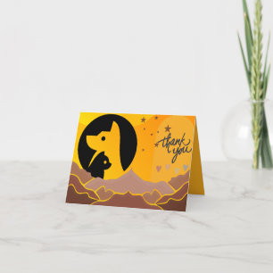 Remerciements Boho Chat Chien animal de compagnie aideur Carte d