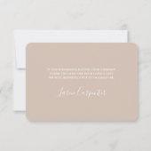 Remerciements Boho Pampas Arche mariage en herbe carte de remerc (Dos)