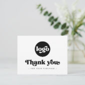 Remerciements Boho rétro ajouter logo terre cuite carte de remer (Debout devant)