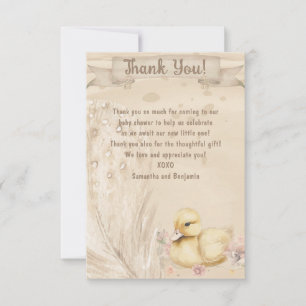 Remerciements Bonjour bébé ! baby shower boho Carte de remerciem