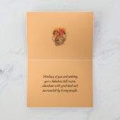 REMERCIEMENTS BONJOUR TOMBE CARTE DE SALUT (Intérieur)