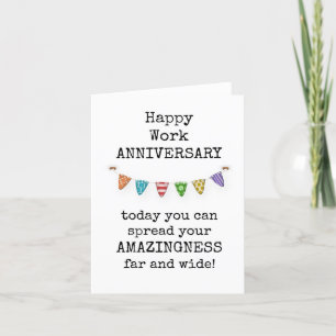 Remerciements Bonne carte d'anniversaire de travail, drôle