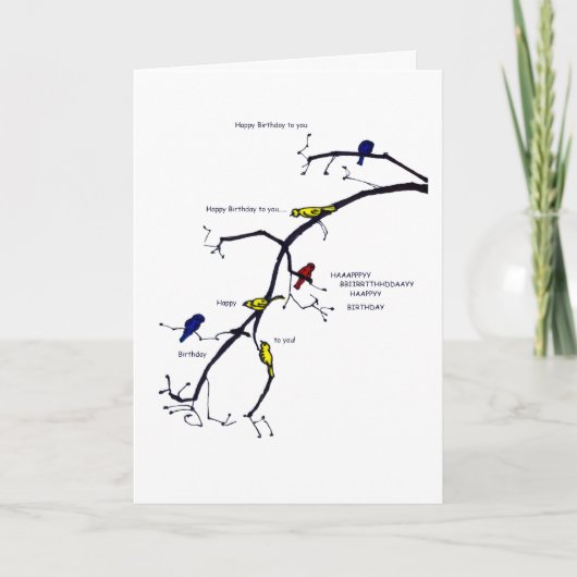 Remerciements Bonne carte de chant d'anniversaire (Devant)