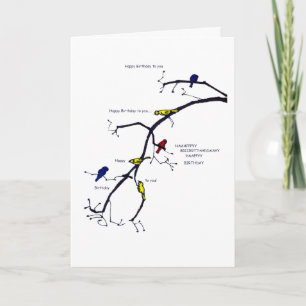 Remerciements Bonne carte de chant d'anniversaire