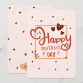 Remerciements Bonne carte de fête des mères (Devant / Derrière)