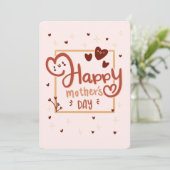 Remerciements Bonne carte de fête des mères (Debout devant)