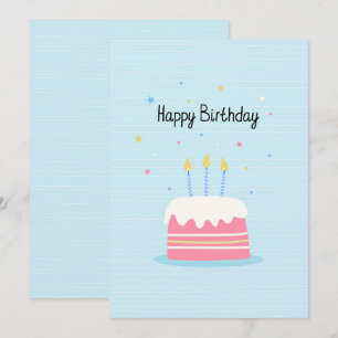 Remerciements Bonne carte de gâteau d'anniversaire
