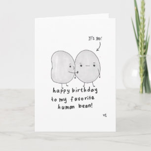 Remerciements Bonne carte de haricot Favori Anniversaire