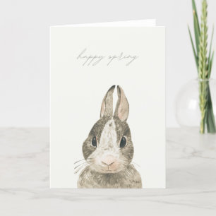 Remerciements Bonne carte de lapin d'aquarelle de Pâques mignonn