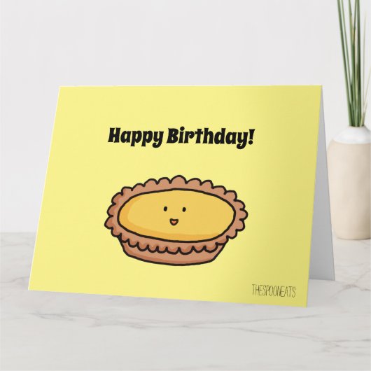 Remerciements Bonne carte de tarte aux oeufs d'anniversaire (Devant)