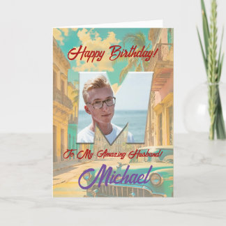 Remerciements Bonne carte de voeux d'anniversaire avec photo