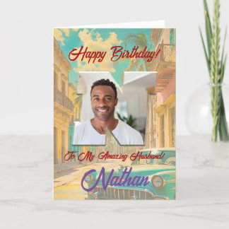 Remerciements Bonne carte de voeux d'anniversaire avec photo