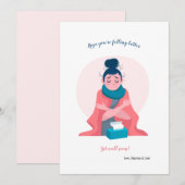 Remerciements Bonne carte de voeux féminine (Devant / Derrière)