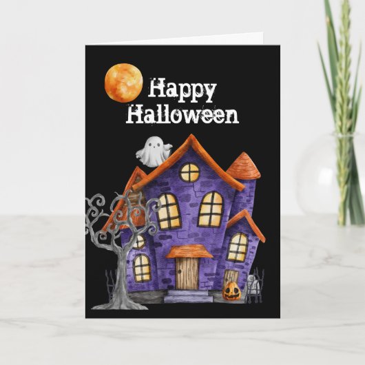 Remerciements Bonne carte de voeux Halloween (Devant)