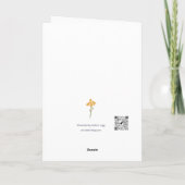 Remerciements Bonne carte de voeux pour anniversaire (Dos)