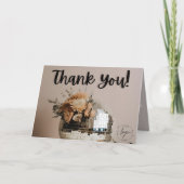 Remerciements Boule Disco | Boho Florals | Carte de remerciement (Devant)