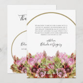 Remerciements Bouquet de fleurs sauvages rustiques Carte de reme (Devant / Derrière)