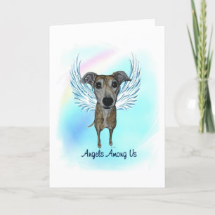 Remerciements Brindle Greyhound Angel Chien Pet Perdre carte de